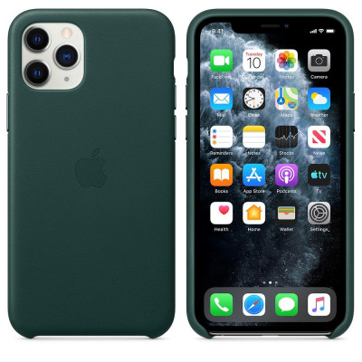 Apple iPhone 11 Pro Leather Case - Forest Green MWYC2