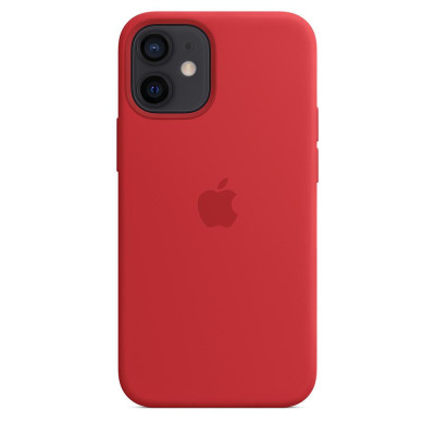 Apple iPhone 12 mini Silicone Case with MagSafe - (PRODUCT) RED MHKW3