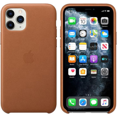 Apple iPhone 11 Pro Leather Case - Saddle Brown MWYD2