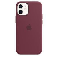 Apple iPhone 12 mini Silicone Case with MagSafe - Plum MHKQ3