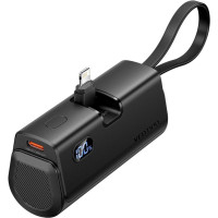 Vention USB-C In/Out, LED display, with built-in Lightning cable 22.5W 4800mAh Black (FHRB0)