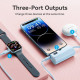 Vention USB-C In/Out, LED display, with built-in Lightning cable 22.5W 4800mAh Black (FHRB0)