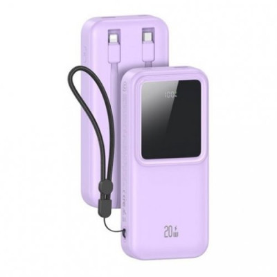 Usams US-CD213 USB+Type-C QC&PD3.0 20W 30000mAh Purple