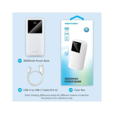 Vention 30000mAh 22.5W Black (FHMB0)