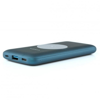 Vinga 10000 mAh Wireless QC3.0 PD soft touch blue (BTPB3510WLROBL)