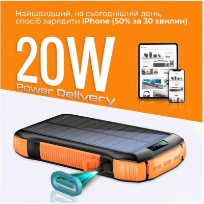 Promate SolarTank 20000 mAh (solartank-20pdqi.black)