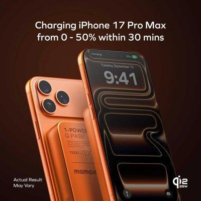 Momax 10000mAh Solar Orange (IP168Q22M)