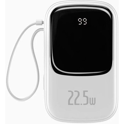 Baseus Power Bank 20000mAh з USB-C Cable Q Pow Display 22.5W White (PPQD-I02)