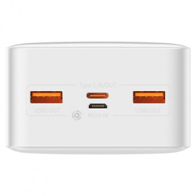 Baseus Bipow Digital Display 30000mAh 20W White (PPDML-N02)