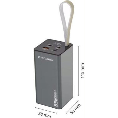 Wozinsky Wozinsky K65+ 30000 mAh 65W Gray