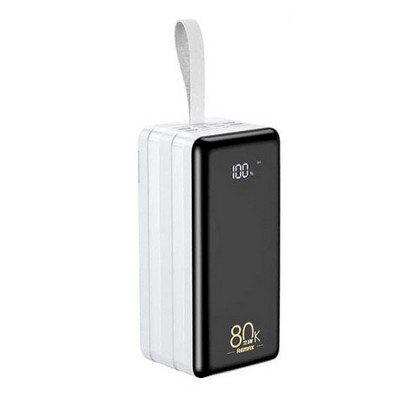 REMAX Chinen Series 22.5W PD+QC Multi-compatible Fast Charging Power Bank with LED Light 80000mAh White RPP-291