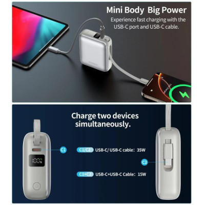 Choetech B832 10000mAh 35W Silver (B832-GY)