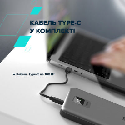 Canyon PB-2008 20000mAh 100W Dark Grey (CNE-CPB2008DG)