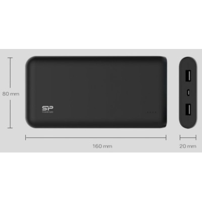 Silicon Power S200 20000mAh Black (SP20KMAPBK200P0K)