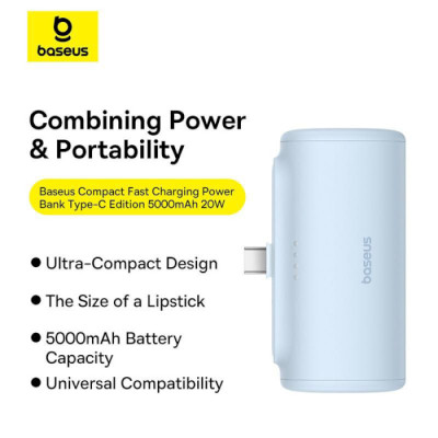 Baseus Compact 5000mAh 20W Lightning Black (P10068304112-00)