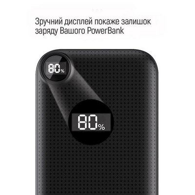 ColorWay 10000 mAh Slim LCD Black (CW-PB100LPH2BK-D)