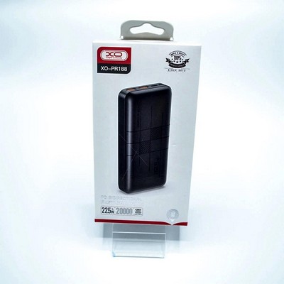 XO Power Bank PR188 2USB+Type-C QC&PD3.0 22.5W 20000mAh Black