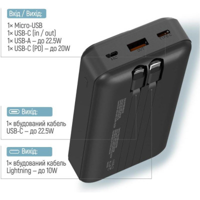 ColorWay 20000mAh Optimal Power Black (CW-PB200LPB5BK-PDD)