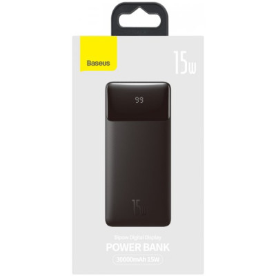 Baseus Bipow Digital Display Powerbank 15W 30000mAh Black (PPDML-K01)