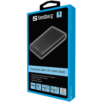 Sandberg PD 100W 5A 38400 mAh Black (420-63)