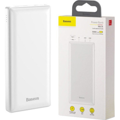 Baseus Mini JA Fast Charge 3A 30000 mAh White (PPJAN-C02)