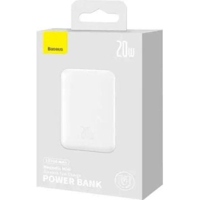 Baseus Magnetic Mini Wireless Fast Charge Overseas Edition 20W 10000 mAh White (PPCX070002)