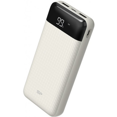 Silicon Power GS28 20000mAh Input 5V/2A Micro-USB/Type-C Output 2*USB-A White (SP20KMAPBKGS280W)
