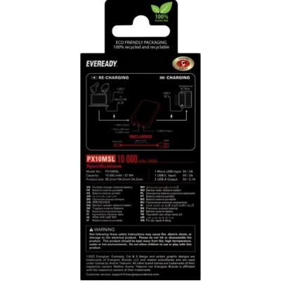 Eveready PX10M 10000 mAh Mini Silver (PX10MSL)