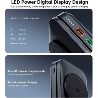 Choetech B750 10000mAh Qi-2 Black (B750-CCBK) Choetech B750 10000mAh Qi-2 Black (B750-CCBK)