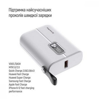 ColorWay 10000 mAh Full power USB QC3.0 + USB-C Power Delivery 22.5W (CW-PB100LPK2WT-PDD)