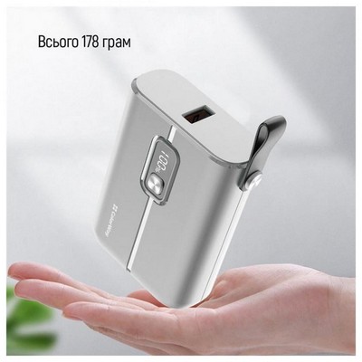 ColorWay 10000 mAh Full power USB QC3.0 + USB-C Power Delivery 22.5W (CW-PB100LPK2WT-PDD)