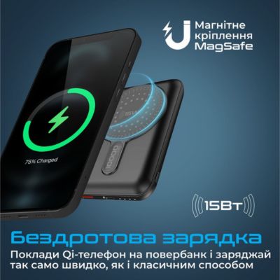 Promate PowerMag-10Pro 10000 mAh (powermag-10pro.black)