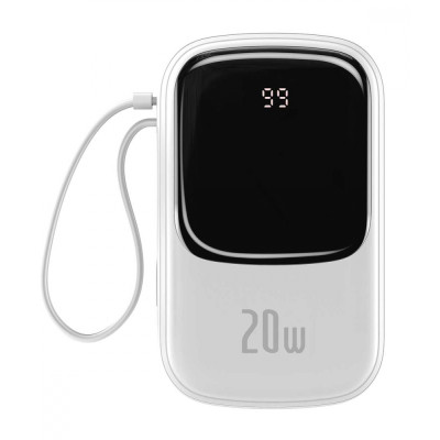 Baseus Qpow Digital Display Quick Charging Power Bank 20W 20000mAh White (PPQD-H02)