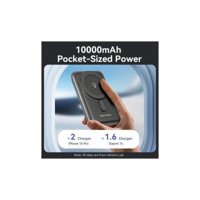 Vention Magnetic Wireless 10000mAh 20W Black (FHNB0)