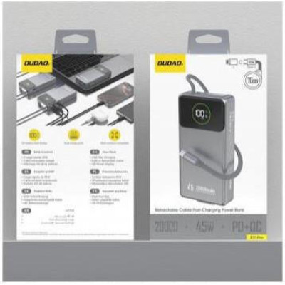 Dudao K31 Pro 20000mAh 45W Gray (6977196682010)