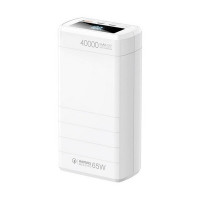 REMAX Dinba Series 65W PD+QC Fast Charging Power Bank 40000mAh White RPP-310