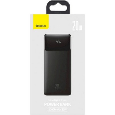 Baseus Bipow Digital Display Fast Charge Power Bank 20000mAh 20W Black Overseas Edition (PPBD050501)