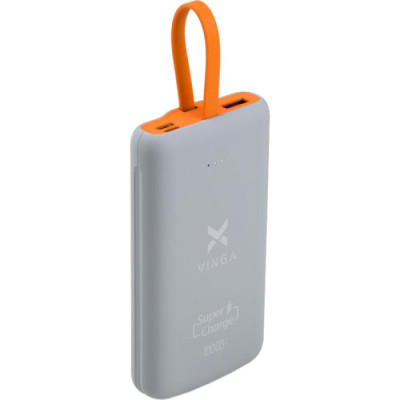 Vinga 10000 mAh Gray (VPB1SQSCDG)