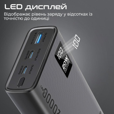 Promate Bolt-20PD 20000mAh Black (bolt-20pd.black)