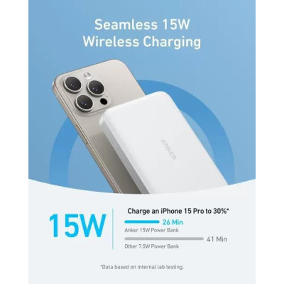 Anker Ultra-Slim 10000mA Qi2 15W White (A1664H21)