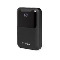 Vinga 10000 mAh Display soft touch black (BTPB0310LEDROBK)