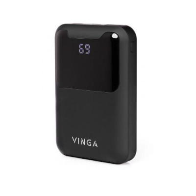 Vinga 10000 mAh Display soft touch black (BTPB0310LEDROBK)