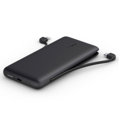 Belkin Power Bank 10000mAh 23W integrated cables Black (BPB006BTBLK)