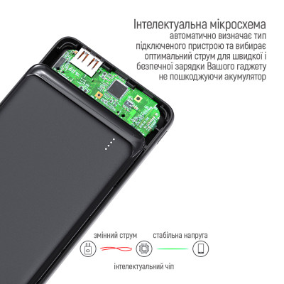ColorWay Slim 10000mAh Black (CW-PB100LPF2BK)
