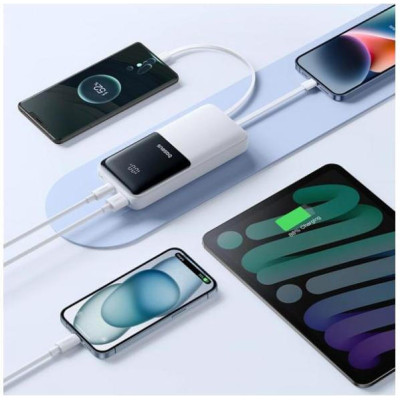 Baseus Lipow Built-In Lightning/USB-C 20000mAh White (P10079102213-00)