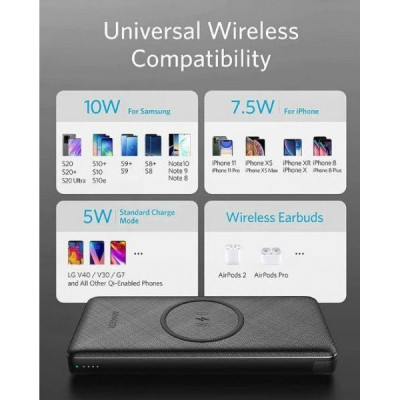 Anker PowerCore III Sense 10000 mAh 18W PD Wireless Black (A1617H11)
