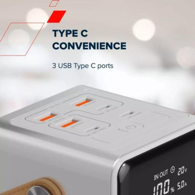Canyon OnPower 610 metal 60000mAh PD100W White (CNS-CPB610W)