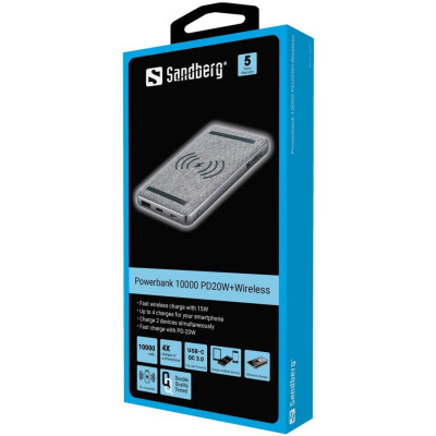 Sandberg Powerbank 10000 PD20W Wireless 10000mAh (420-61)
