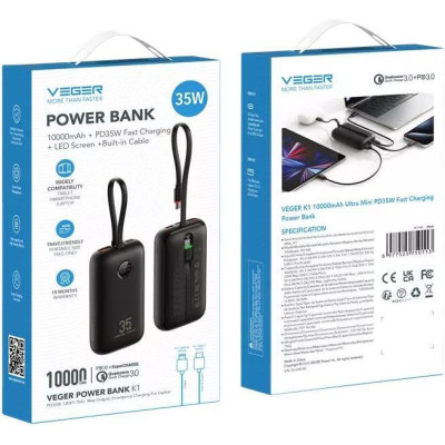 Veger VG-W1151-B 10000mAh Black (VG-W1151-B)
