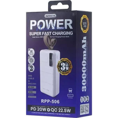 REMAX Noah Series 20W+22.5W PD+QC Fast Charging Power Bank 30000mAh Blue (RPP-506)
